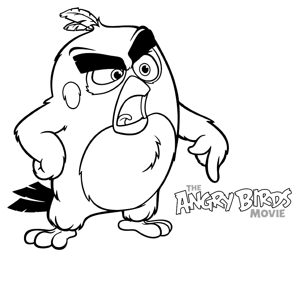 Plansa de colorat cu Angry Birds 33 84
